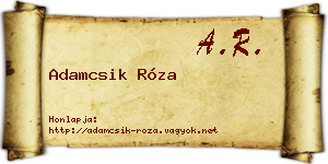 Adamcsik Róza névjegykártya
