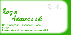 roza adamcsik business card